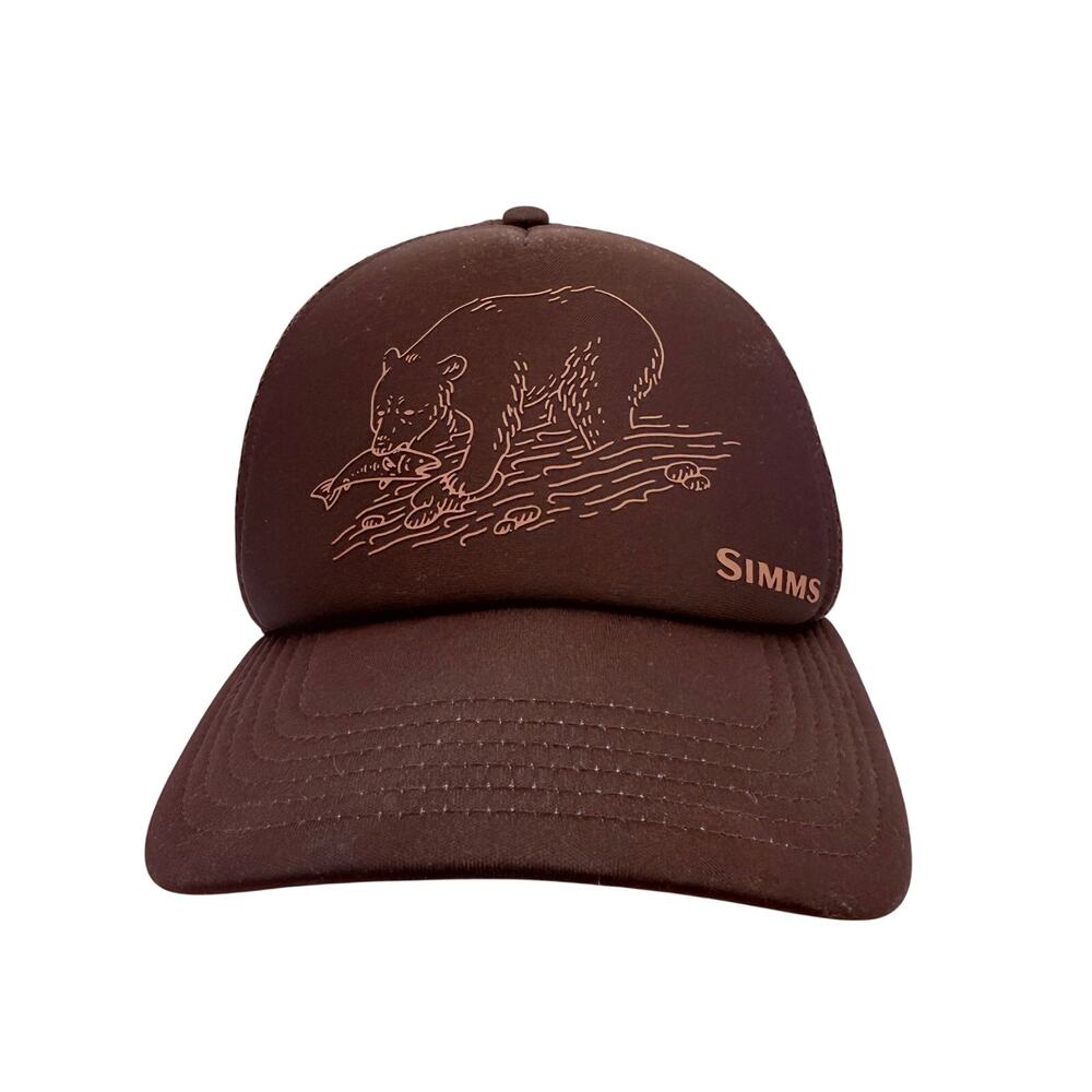 Simms Brown Bear Fishing Trucker Hat